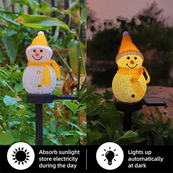 Solcel-drevet Snømann Lampe - SolarSnow | Luvikno