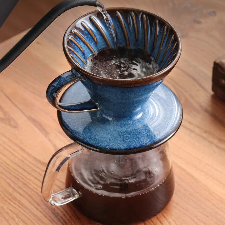 V60 Keramisk Dripper – Perfekt for kunstnerisk kaffebrygging hjemme | Luvikno
