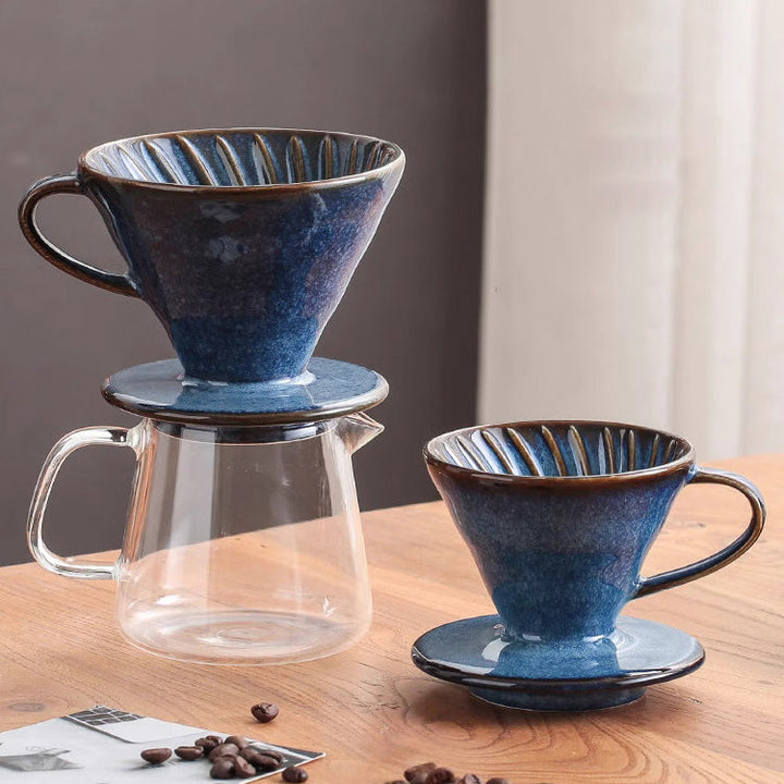 V60 Keramisk Dripper – Perfekt for kunstnerisk kaffebrygging hjemme | Luvikno