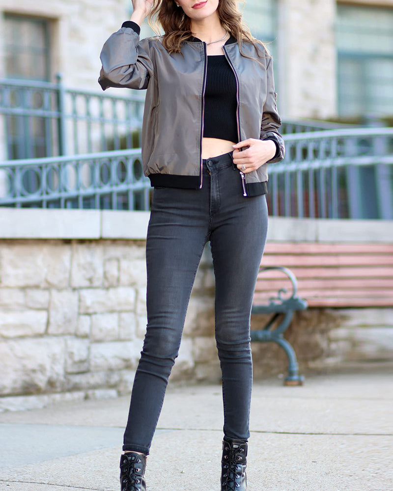 Luvik | Klassinen bomber-takki taskuilla naisille