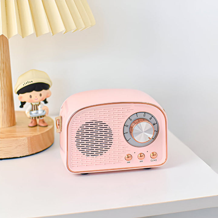 SoundRetro Bluetooth-høyttaler – Trådløs vintage-høyttaler med dyp lyd og retro design | Luvikno