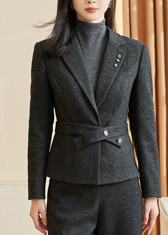 Luvik | Palakan coat med svarte lommer