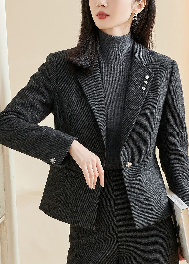 Luvik | Palakan coat med svarte lommer