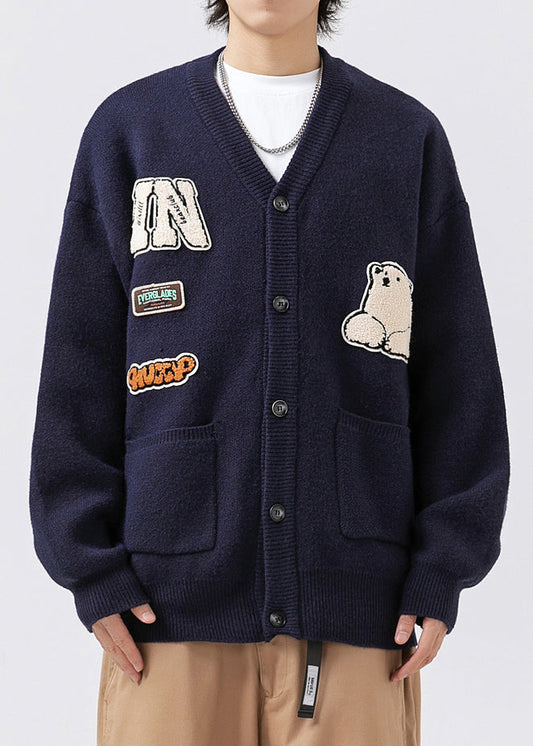 Luvik | Meri V-leikkaus Tasku Sovellus Neuleet Miehet Takit