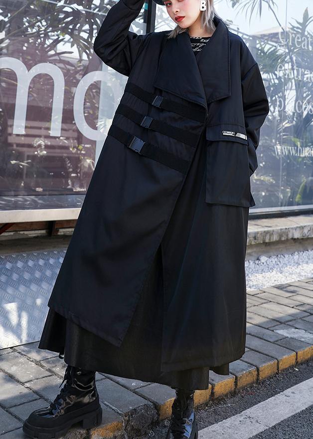 Luvik | naisten mustat muotitakit, paidat, työvaatteet, epäsymmetriset taskut, ulkovaatteet