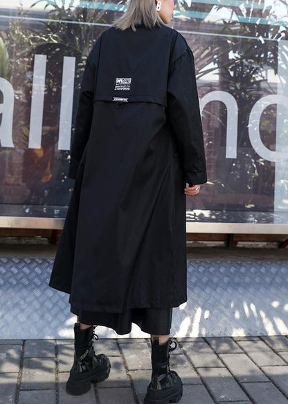 Luvik | naisten mustat muotitakit, paidat, työvaatteet, epäsymmetriset taskut, ulkovaatteet