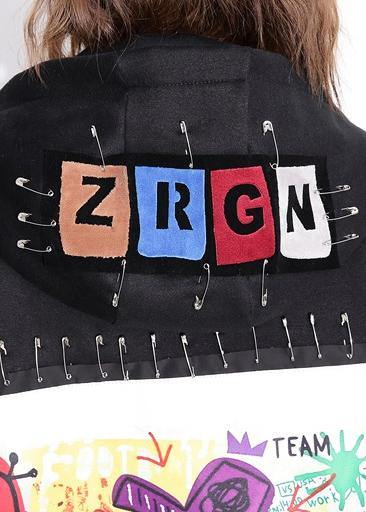 Luvik | ohut musta takki naisille työvaatteet hupulla paksu kolmiulotteinen koriste ulkovaatteet