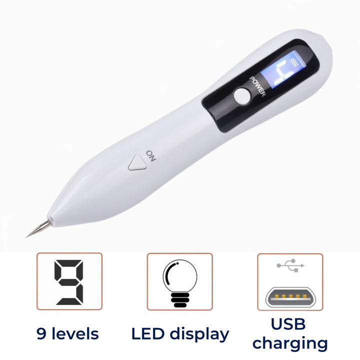 DermaGlow | Mole Removal Pen – Ikke-invasiv plasma – Trådløs & oppladbar – Hjemmebehandling for hudflikker & fregner Luvikno