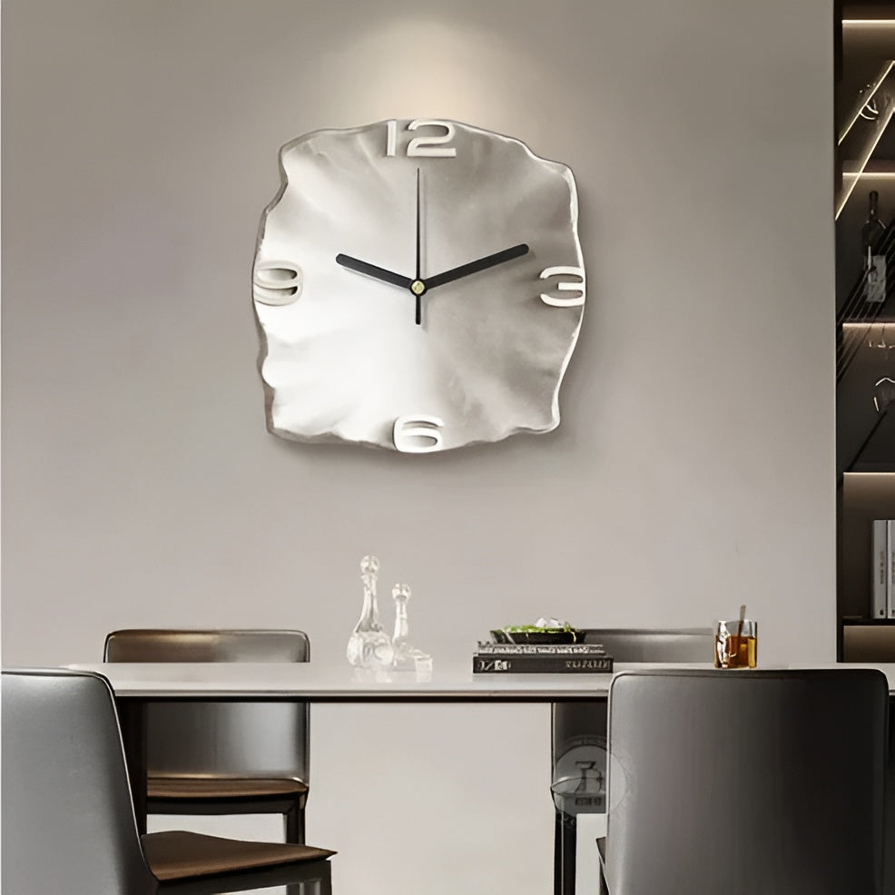 Sandstone Veggklokke – Moderne 3D Design | Dekorativ for Stuer og Kontorer | Luvikno