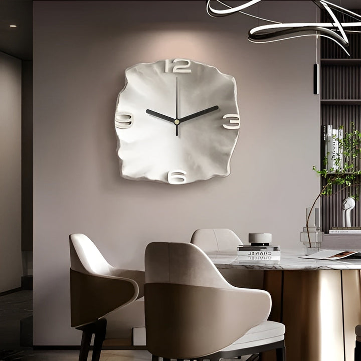 Sandstone Veggklokke – Moderne 3D Design | Dekorativ for Stuer og Kontorer | Luvikno