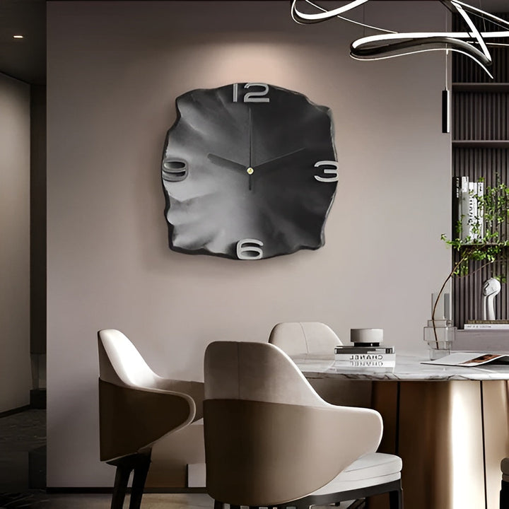 Sandstone Veggklokke – Moderne 3D Design | Dekorativ for Stuer og Kontorer | Luvikno