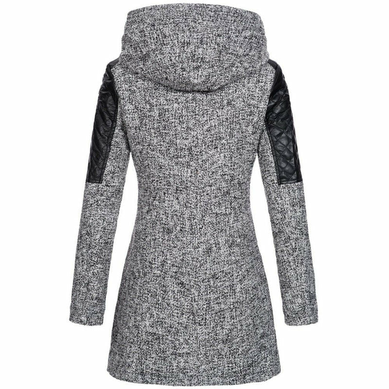 Luvik | Lyhyt takki hupulla ja vetoketjulla