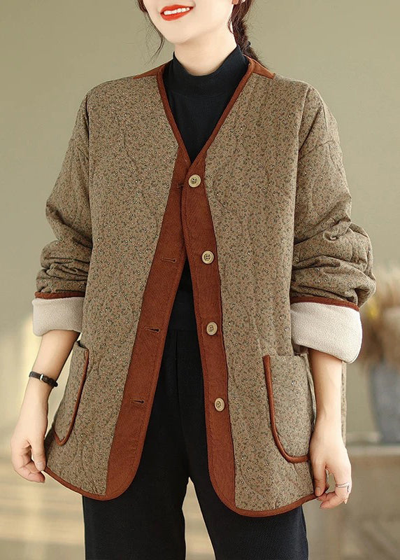 Luvik | Knapper med knapper Vinterjakker av varmt fleece-stoff V-hals