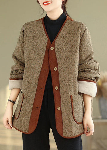 Luvik | Knapper med knapper Vinterjakker av varmt fleece-stoff V-hals