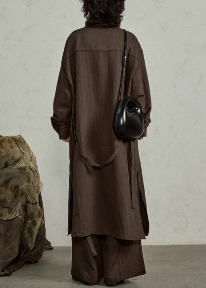 Luvik | Pitkä puuvillapaita avonaisilla napituspuolella ja frilloilla