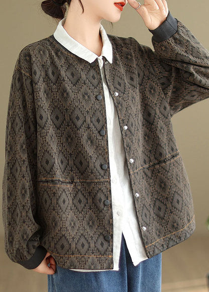 Luvik | Pyjaman takki painatuksella ja pyöreällä kaula-aukolla