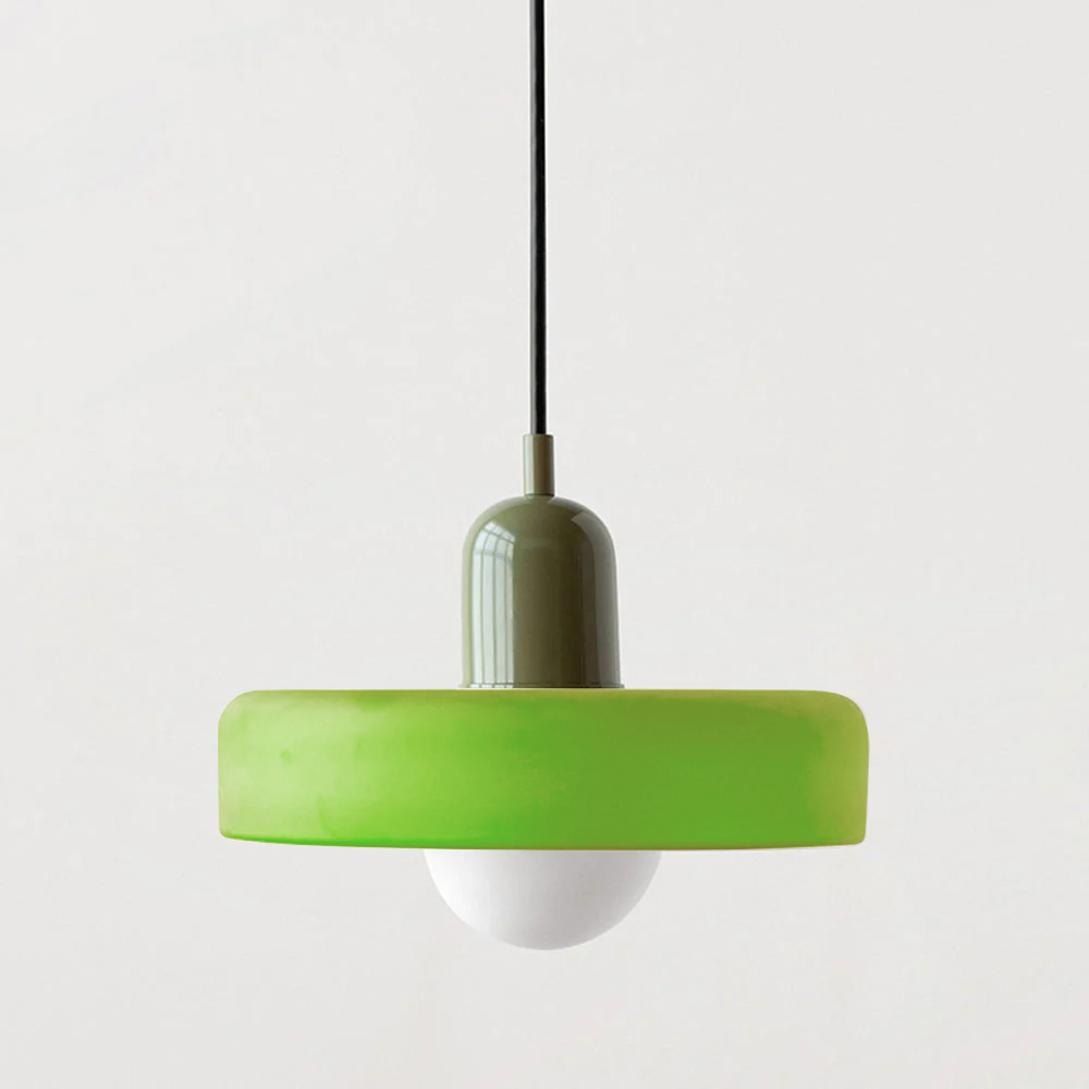 Bauhaus Inspirert Fargerik Glass Pendellampe Luvikno