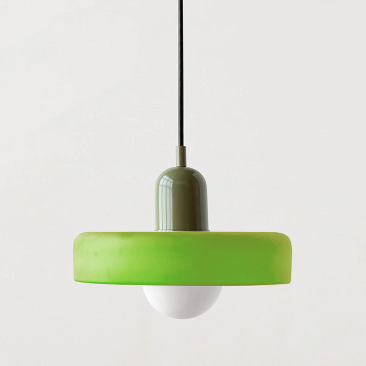 Bauhaus Inspirert Fargerik Glass Pendellampe Luvikno