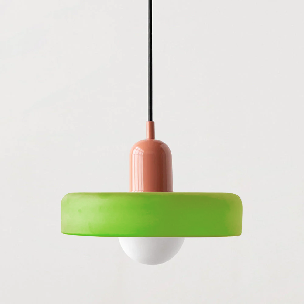 Bauhaus Inspirert Fargerik Glass Pendellampe Luvikno