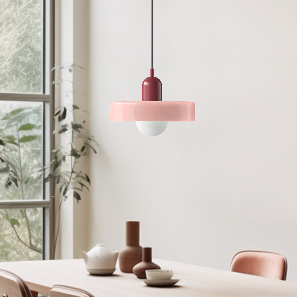 Bauhaus Fargerik Glass Pendelampe - Moderne Designlampe for Stue og Spisestue | Luvikno