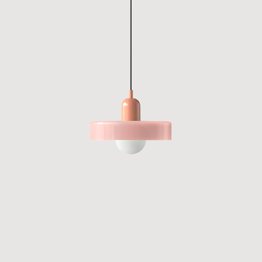 Bauhaus Inspirert Fargerik Glass Pendellampe Luvikno