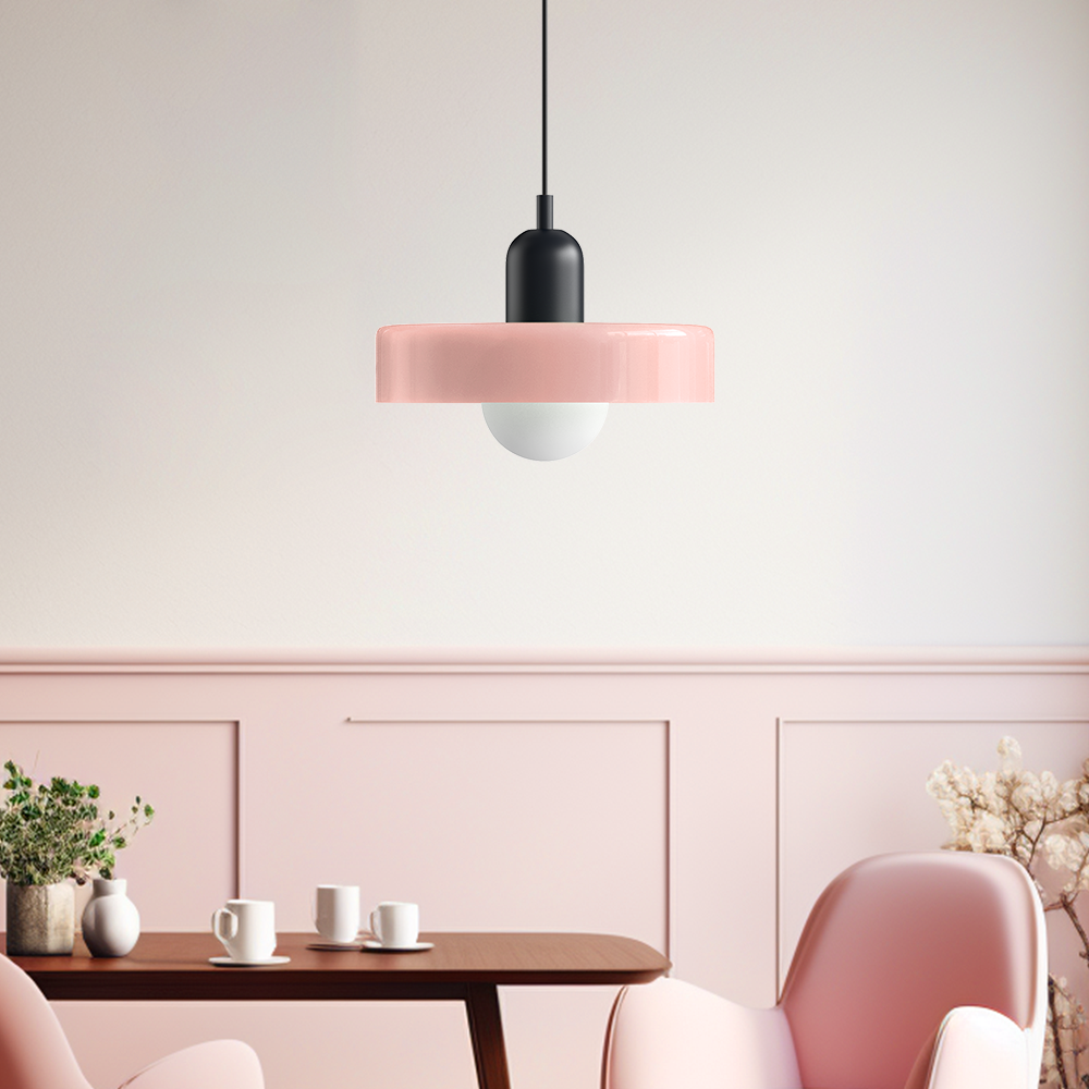 Bauhaus Inspirert Fargerik Glass Pendellampe Luvikno
