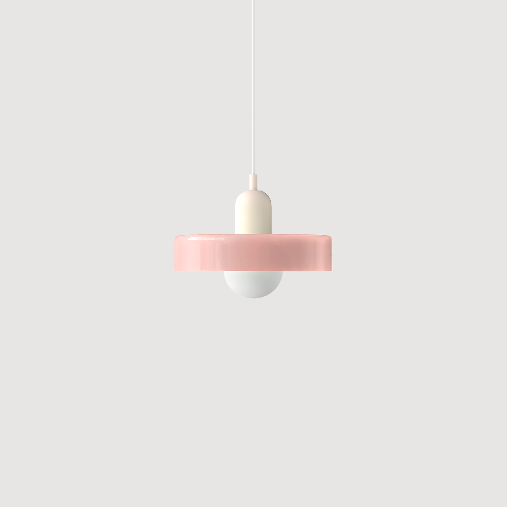 Bauhaus Inspirert Fargerik Glass Pendellampe Luvikno