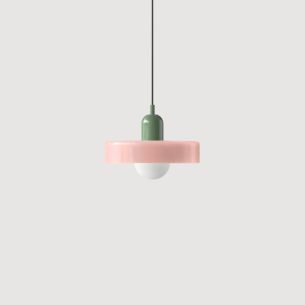 Bauhaus Inspirert Fargerik Glass Pendellampe Luvikno