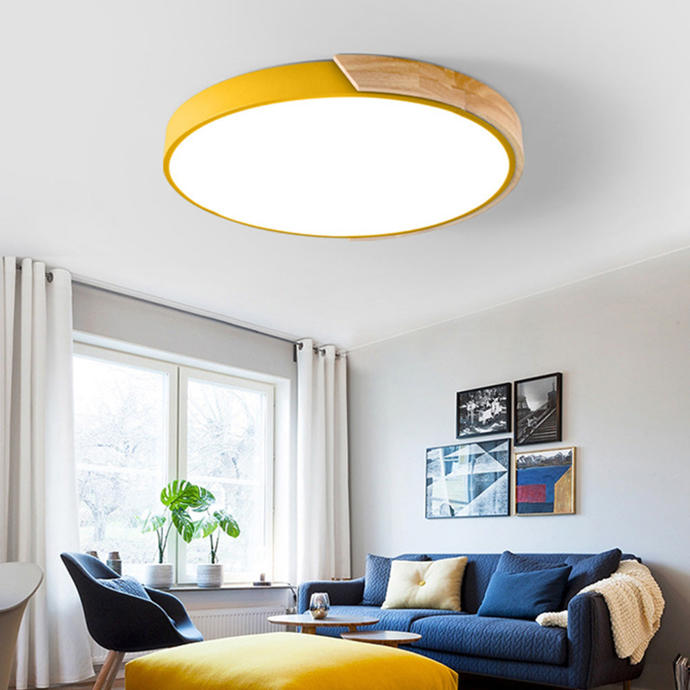 Fargerik Rund LED Taklampe | Luvikno