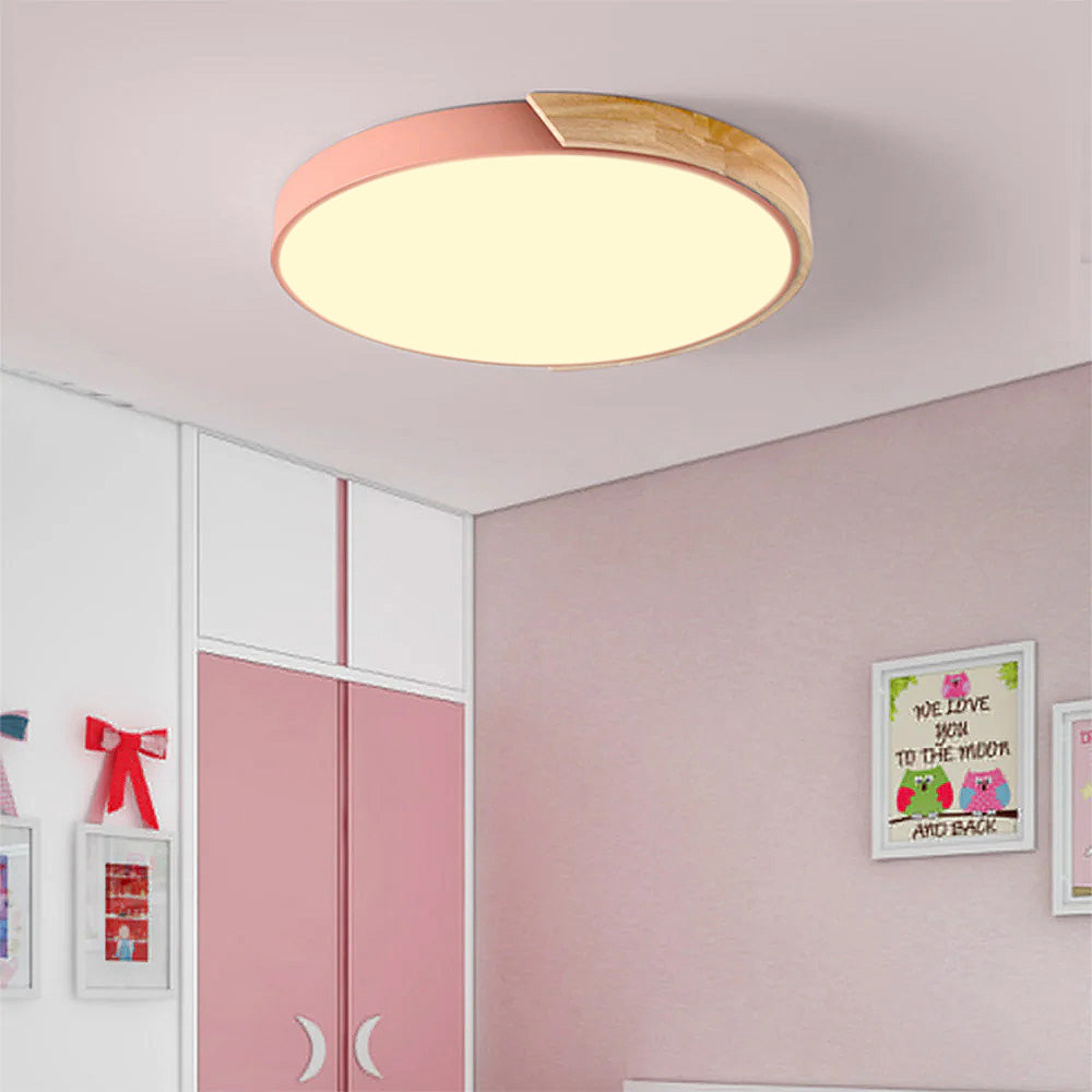 Fargerik Rund LED Taklampe | Luvikno