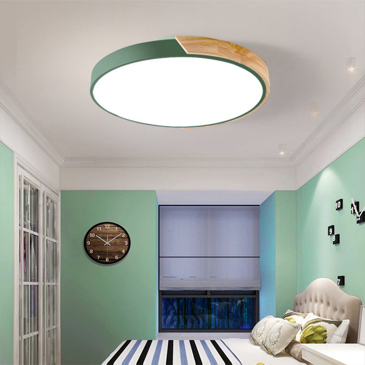 Fargerik Rund LED Taklampe | Luvikno