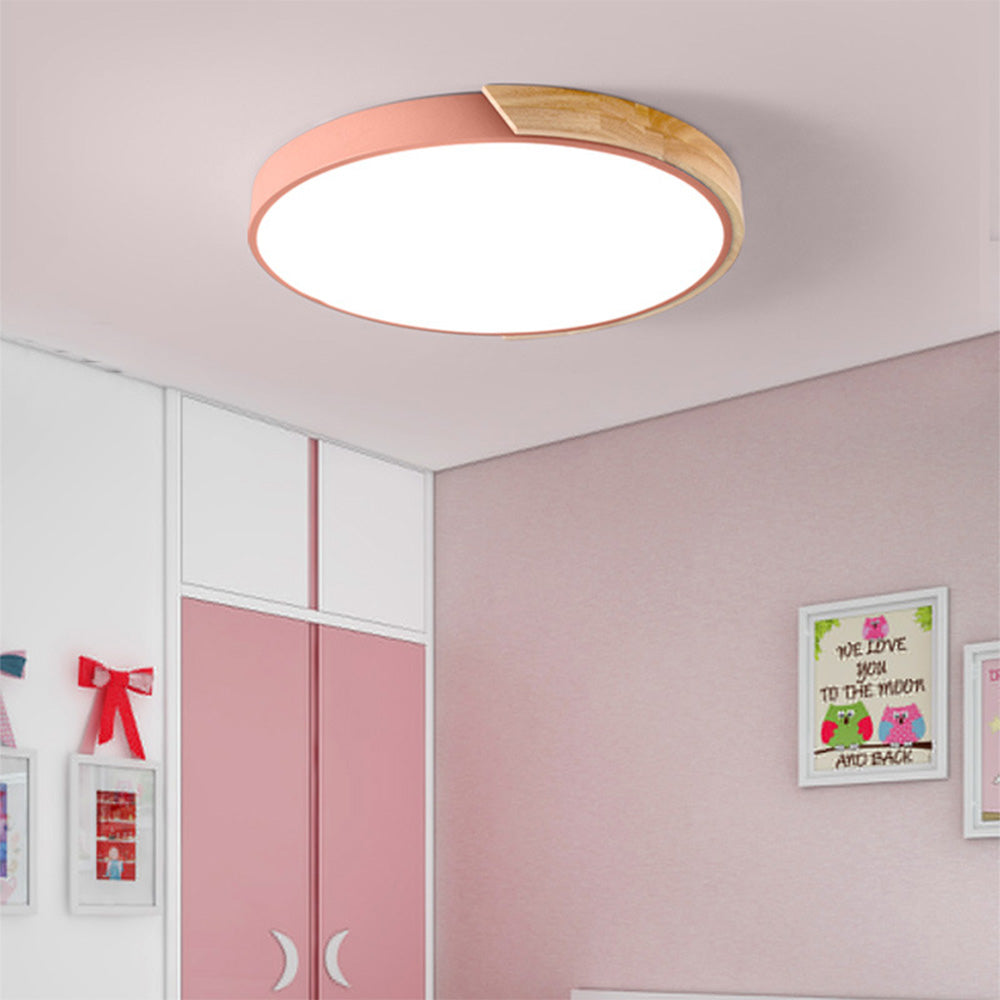 Fargerik Rund LED Taklampe | Luvikno