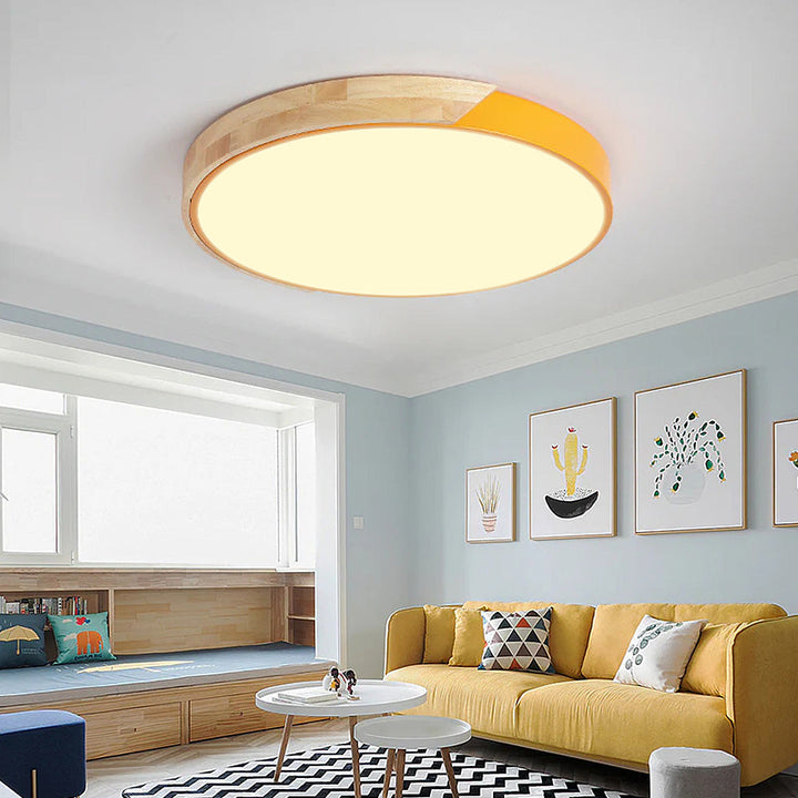 Fargerik Rund LED Taklampe | Luvikno