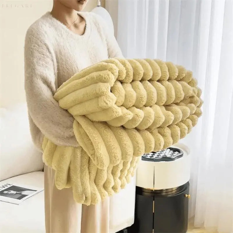 Luvikno | CozyFleece Plysjteppe Mykt Varmt Slumreteppe