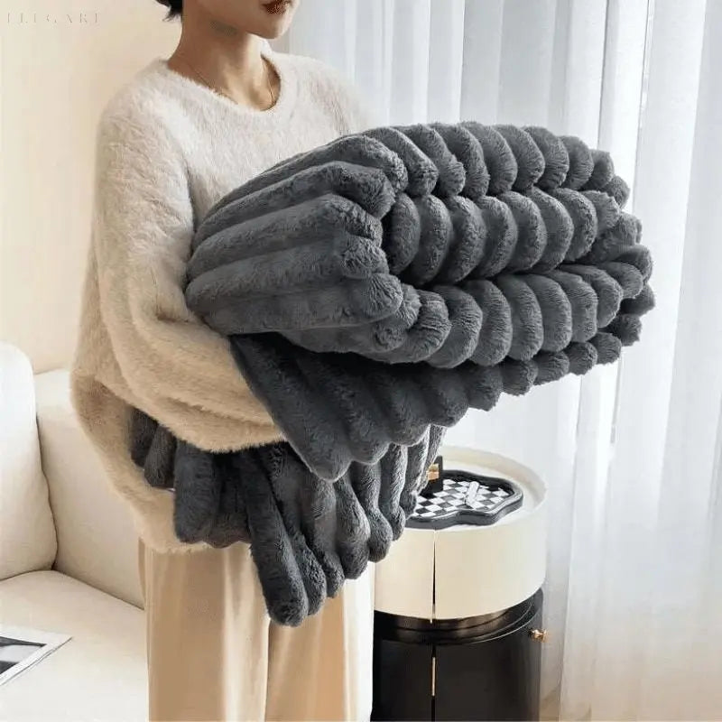 Luvikno | CozyFleece Plysjteppe Mykt Varmt Slumreteppe