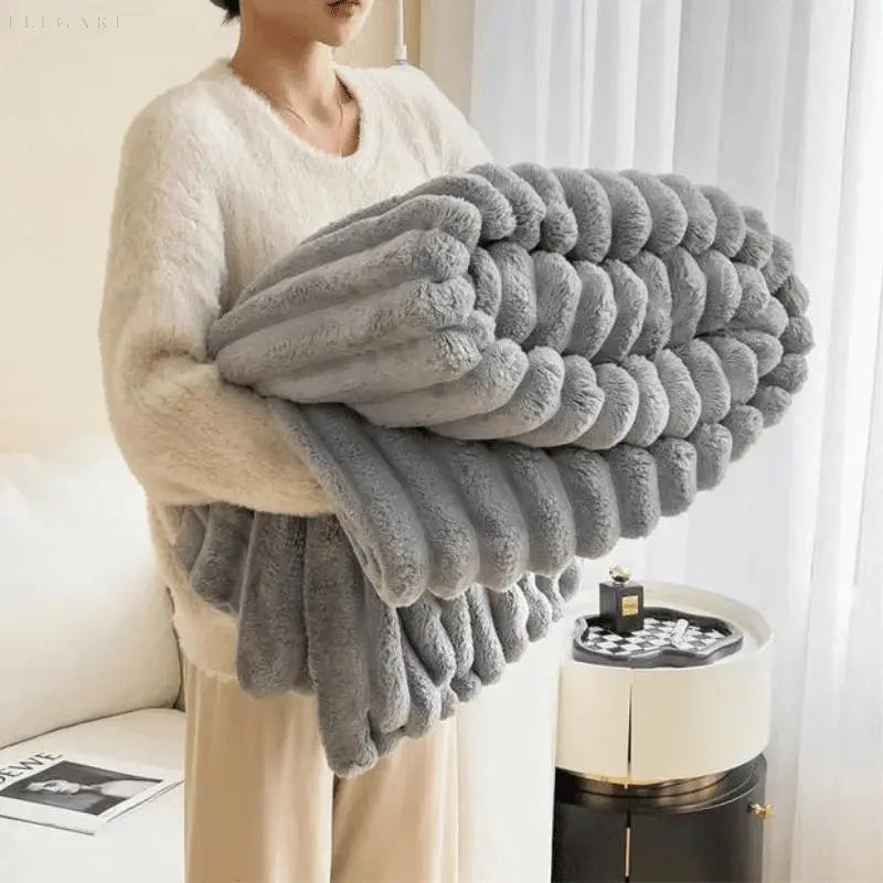 Luvikno | CozyFleece Plysjteppe Mykt Varmt Slumreteppe