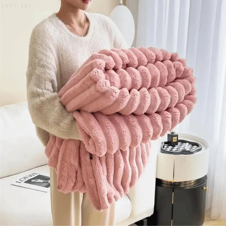 Luvikno | CozyFleece Plysjteppe Mykt Varmt Slumreteppe