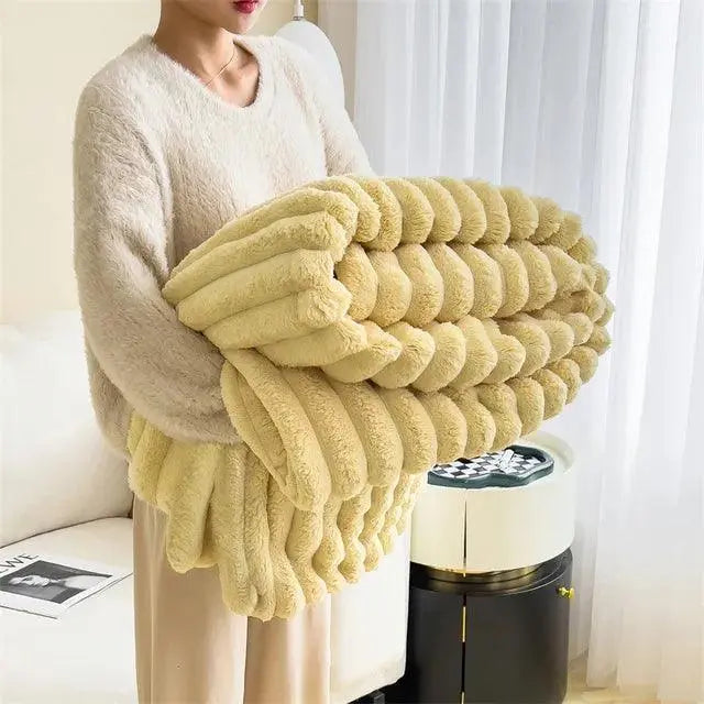 Luvikno | CozyFleece Plysjteppe Mykt Varmt Slumreteppe