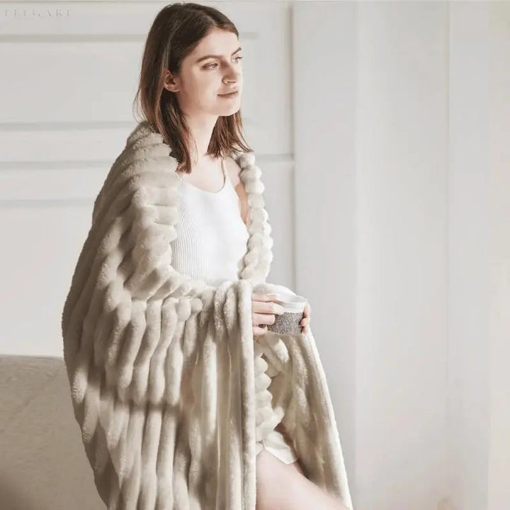 Luvikno | CozyFleece Plysjteppe Mykt Varmt Slumreteppe
