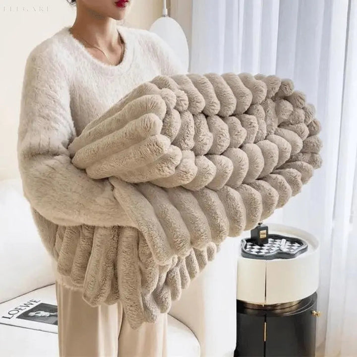 Luvikno | CozyFleece Plysjteppe Mykt Varmt Slumreteppe