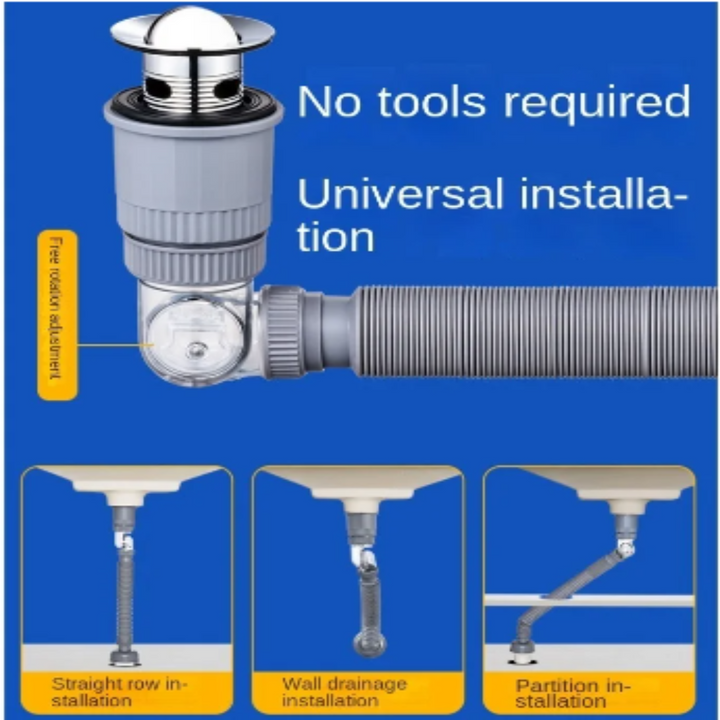 360 Drain Easy Universal Overflow Disposer Drain Kit | Luvikno