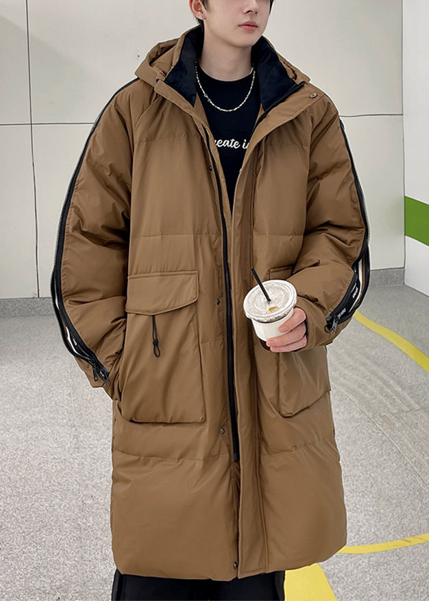 Luvik | Karamelli Vetoketju Tulostettu Ankka Untuvatakki Miesten Talvi