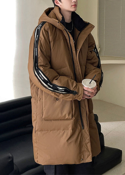 Luvik | Karamelli Vetoketju Tulostettu Ankka Untuvatakki Miesten Talvi