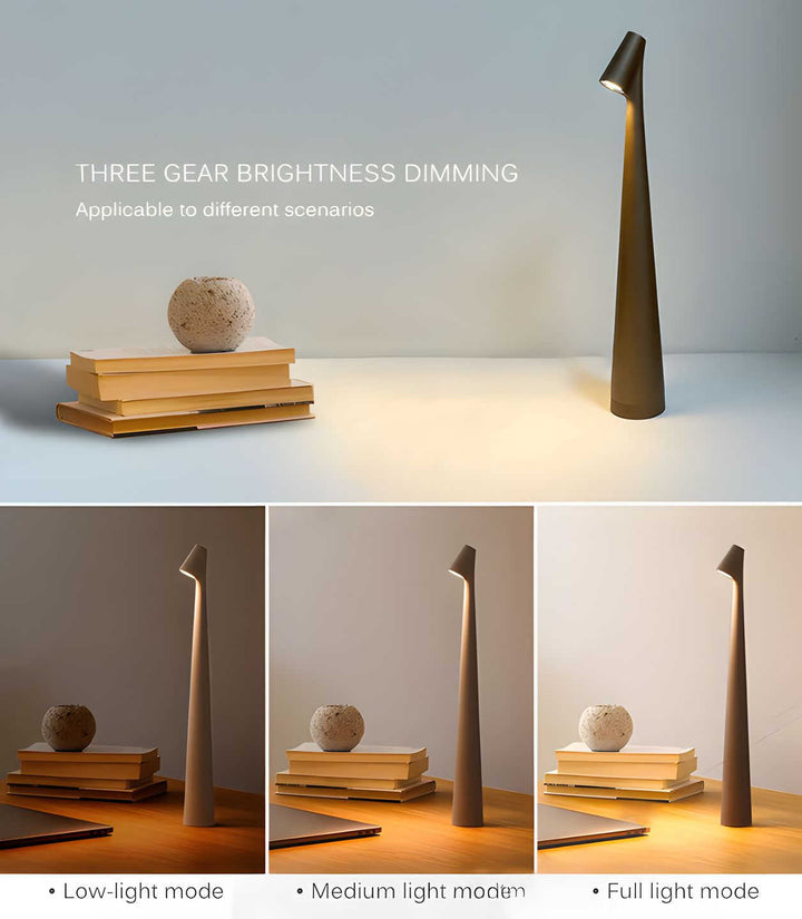LunaSlim – Elegant Trådløs Bordlampe med Justerbar Belysning Luvikno