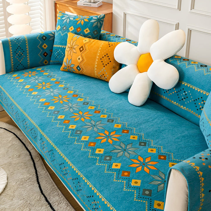 Boho Style Sofa Cover – Elastisk & Brukbar Hele Året | Beskytter og Gir Et Nytt Utseende | Luvikno