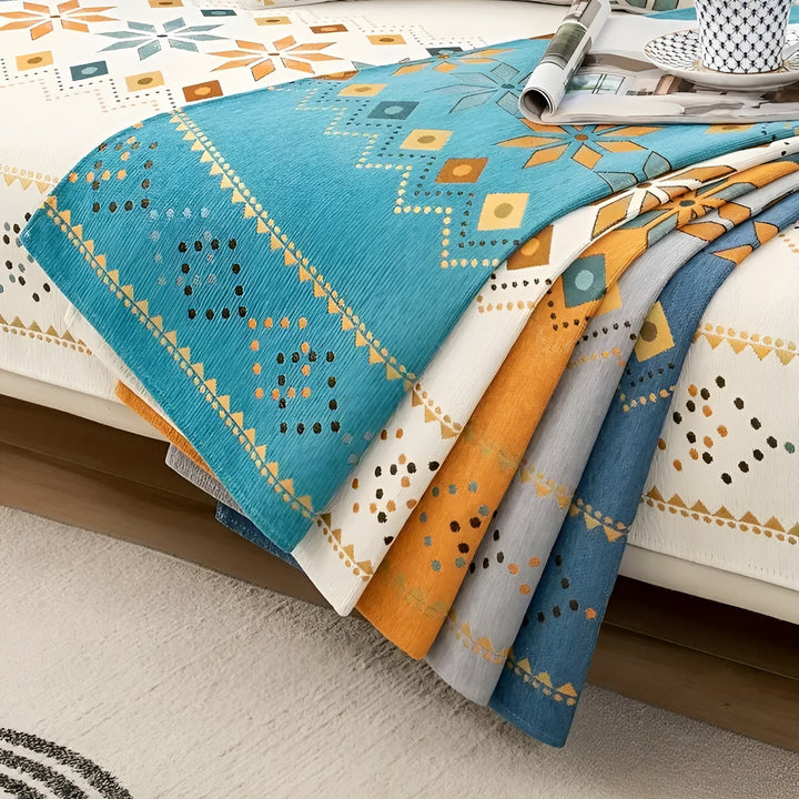 Boho Style Sofa Cover – Elastisk & Brukbar Hele Året | Beskytter og Gir Et Nytt Utseende | Luvikno