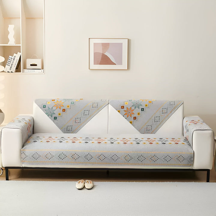 Boho Style Sofa Cover – Elastisk & Brukbar Hele Året | Beskytter og Gir Et Nytt Utseende | Luvikno