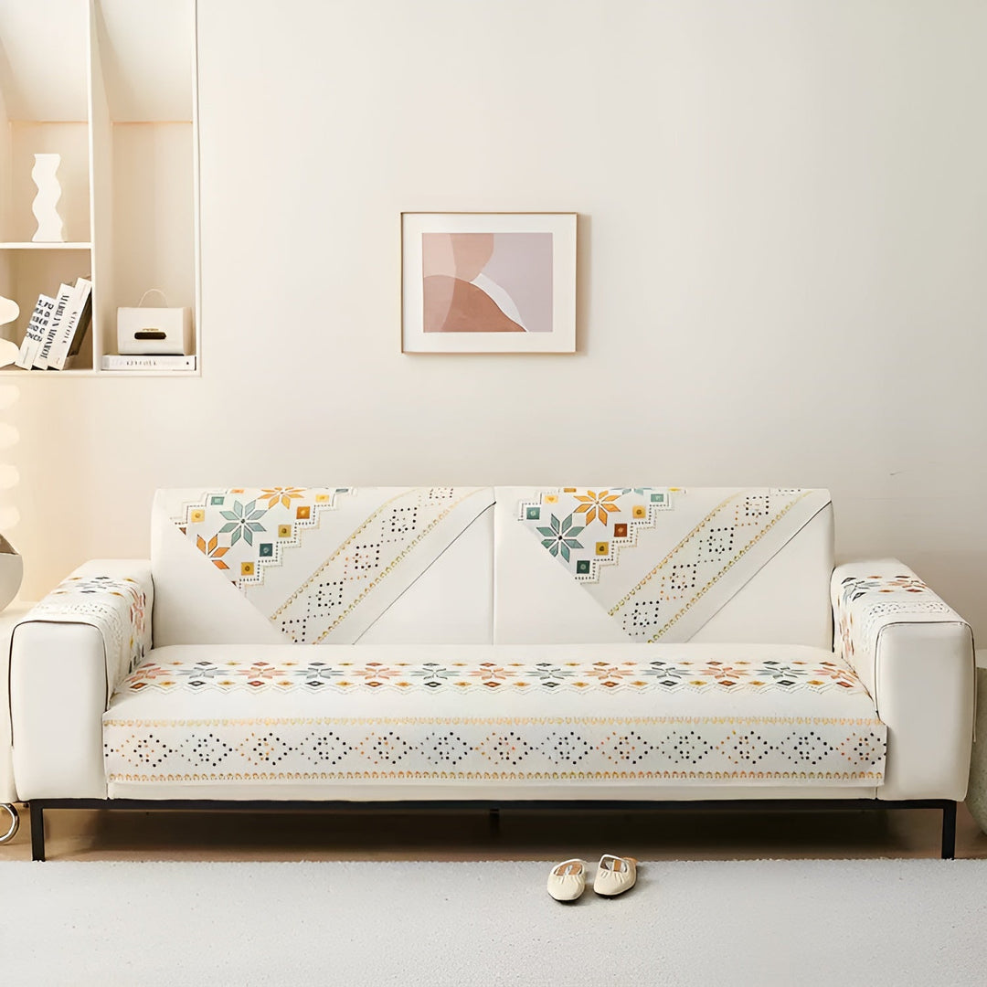 Boho Style Sofa Cover – Elastisk & Brukbar Hele Året | Beskytter og Gir Et Nytt Utseende | Luvikno