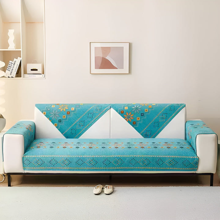 Boho Style Sofa Cover – Elastisk & Brukbar Hele Året | Beskytter og Gir Et Nytt Utseende | Luvikno