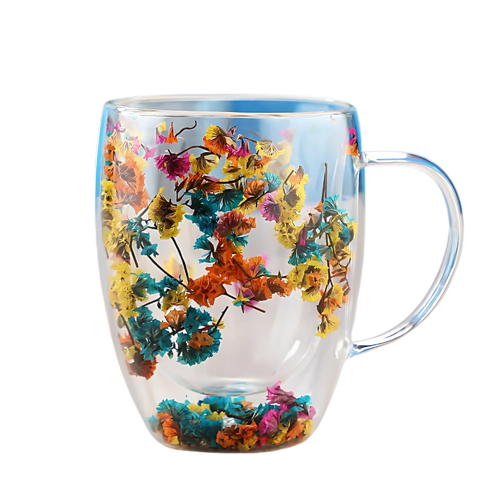 Floral Glass Cup | Luvikno